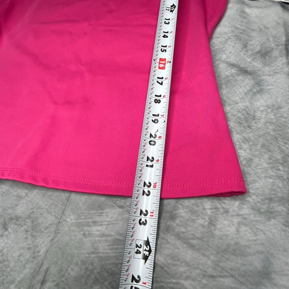 NEW LuLaRoe Tank Top Women Med Bright Pink Scuba Fabric "Jules" Athleisure - Picture 7 of 7